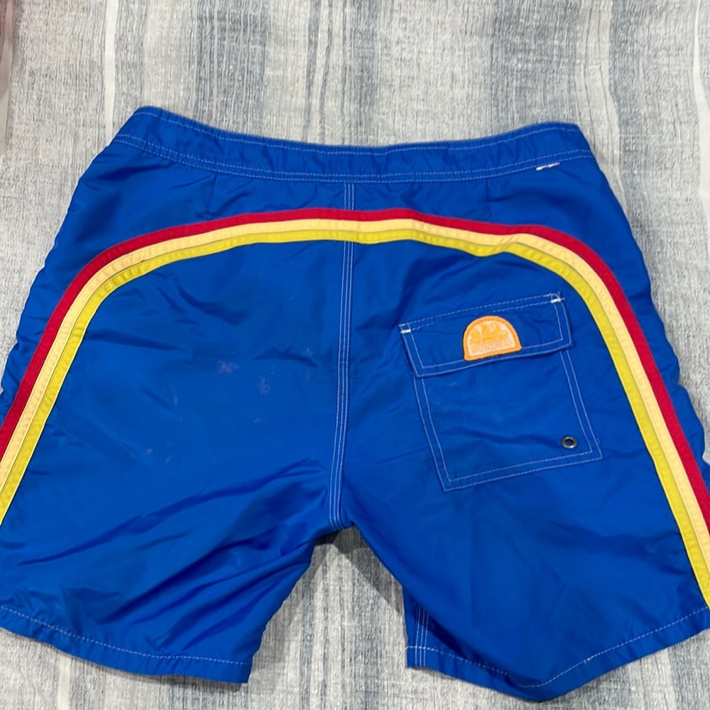Sundek red yellow and blue. Size 32 waist